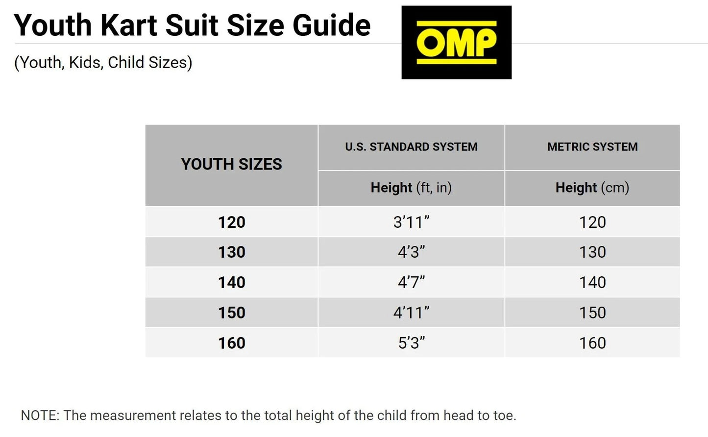 OMP KS-3 Kart Suit BLACK - KIDS (Sizes 120-160)