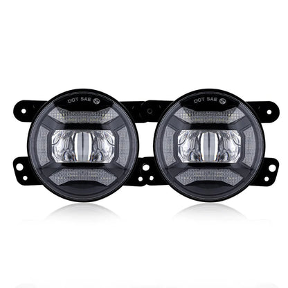 FOG Lights 'KONG' 4" LED with DRL for Wrangler JK JKU JL Gladiator (pair)