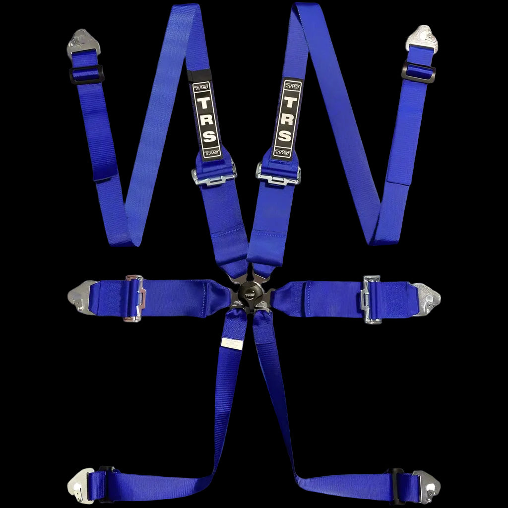Blue racing harness strap set