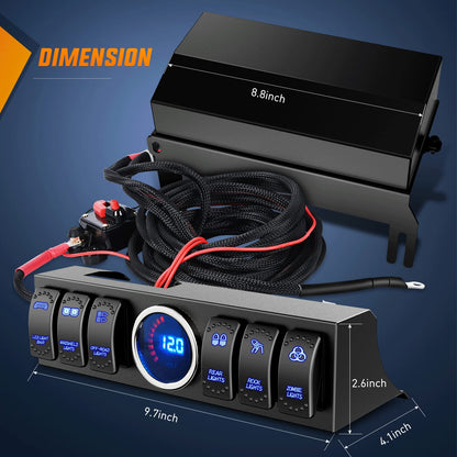 6-WAY Switch Control System for Jeep Wrangler 07-18 (100Amp max)