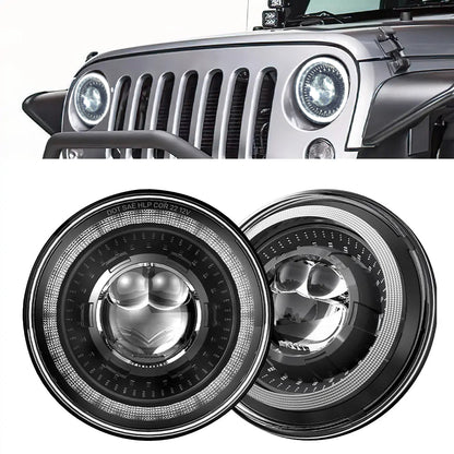 LED Headlights 'Dragons Eye'' for Wrangler JL with DRL (pair with JL Adaptors) A+ 'OSRAM' LED