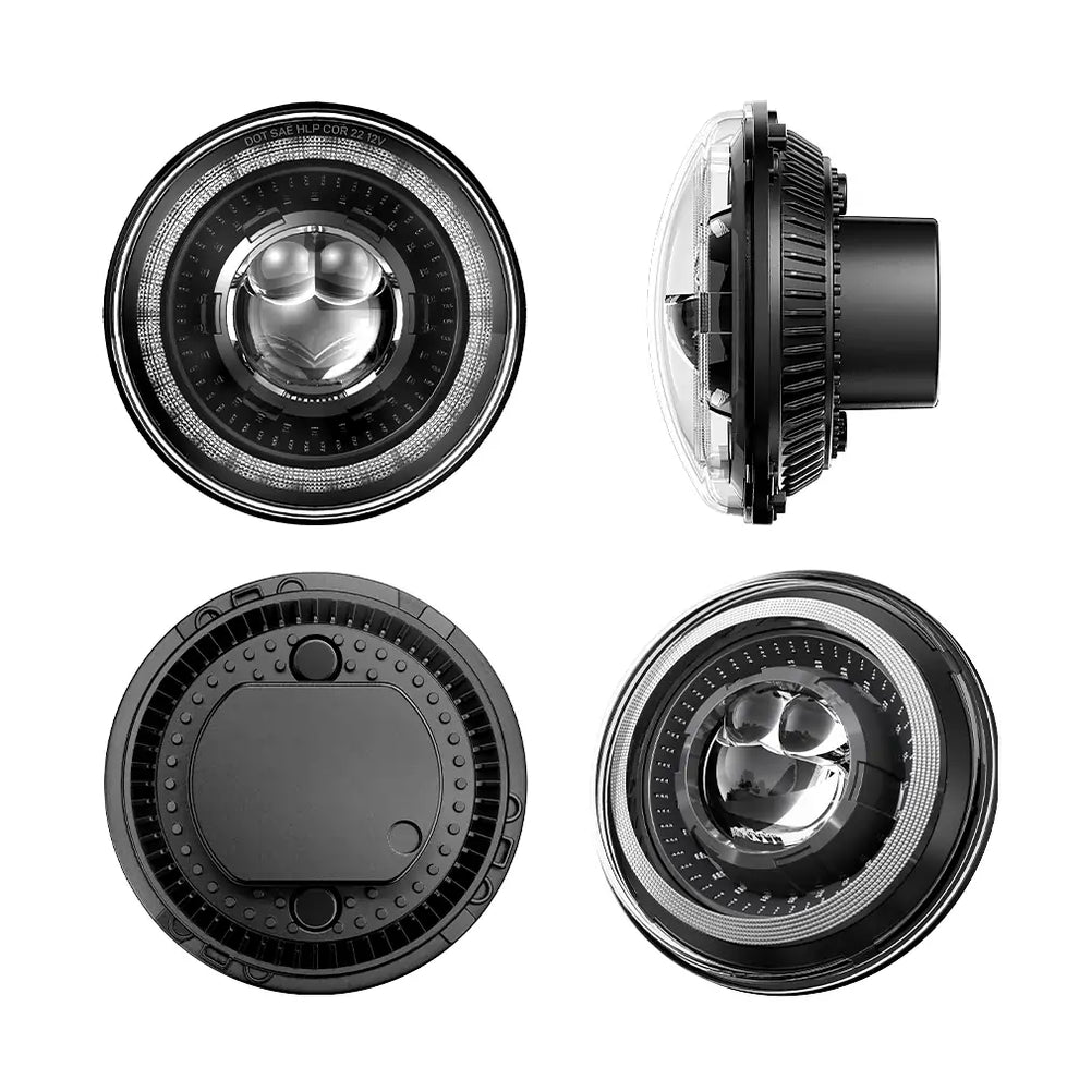 LED Headlights 'Dragons Eye' with DRL for Wrangler JK JKU TJ (pair) A+ 'OSRAM' LED
