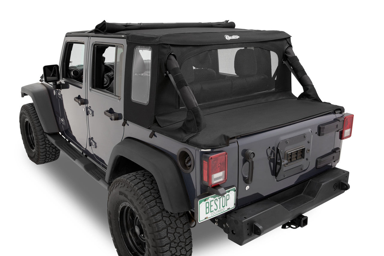 HALFTOP Soft Top with SUNRIDER - for 4dr Wrangler JKU by Bestop