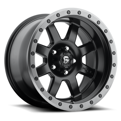 FUEL OFFROAD 'TROPHY' D551 18" rims for HILUX / RANGER 6/139.7 - Black with Anthracite Lip -12 (set of 4)