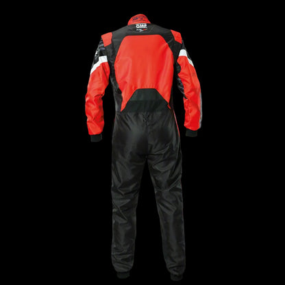 OMP KS-3X 'ART' Kart Suit BLACK / RED - Youth to Adult (Sizes 42-62)
