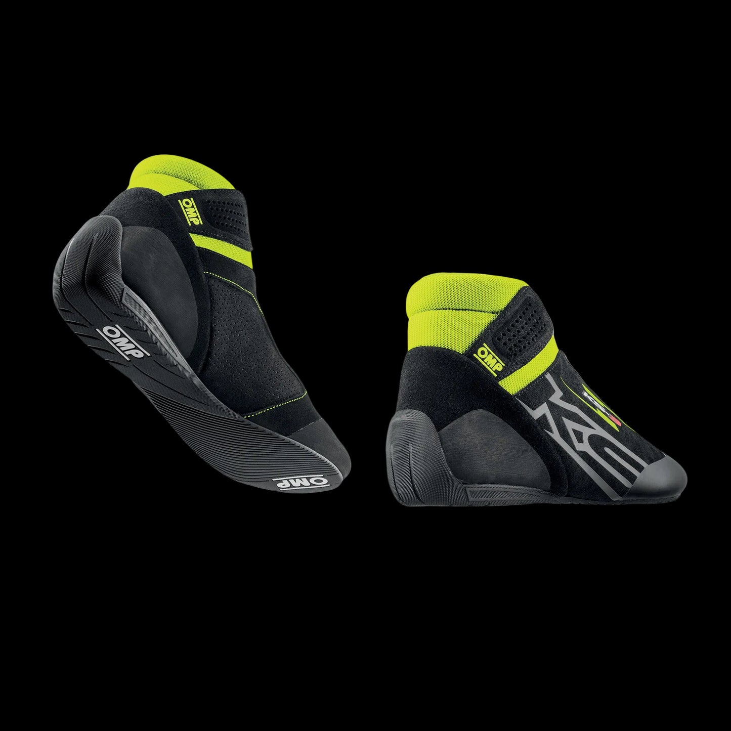 OMP KS-3 Kart Boots 2026 (Black / Fluro Yellow)