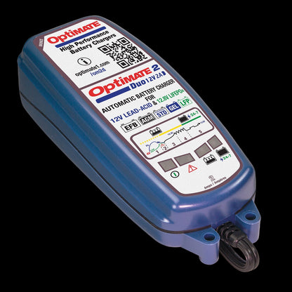 OPTIMATE 2 Duo - (Lithium / Standard) Car / Kart Battery Charger TM550