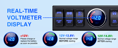 6-WAY Switch Control System for Jeep Wrangler 07-18 (100Amp max)