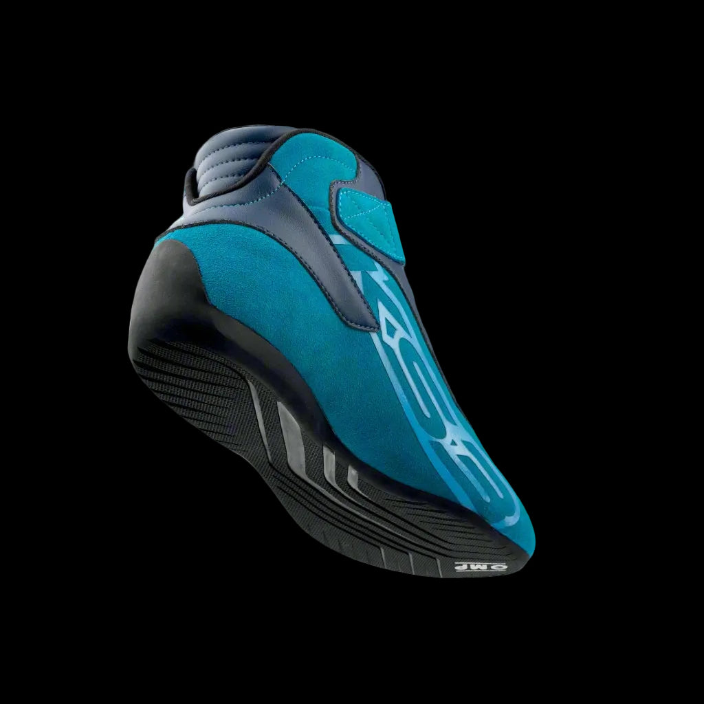 OMP KS-3 Kart Boots (Navy Blue / Cyan)