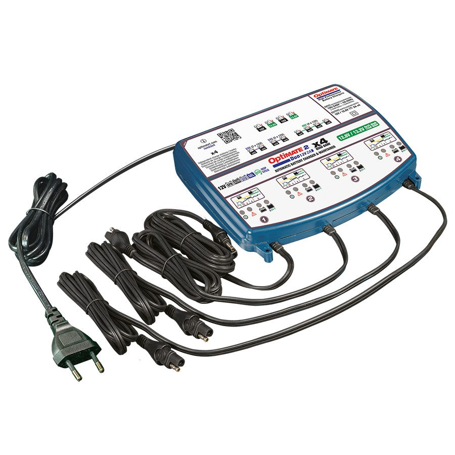 OPTIMATE 2 Duo - x4 QUAD Bank (Lithium / Standard) Car / Kart Battery Charger TM574