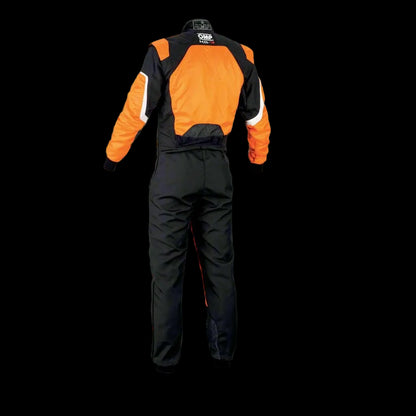 OMP KS-3 Kart Suit BLACK/FLURO ORANGE- KIDS (Sizes 120-160)