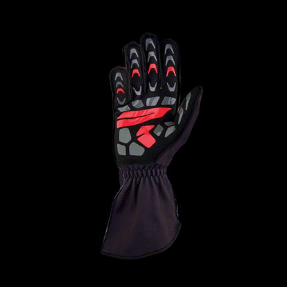 OMP KS-2R Kart Gloves - Red/Black (Youth to Adult Sizes XXS-XL)