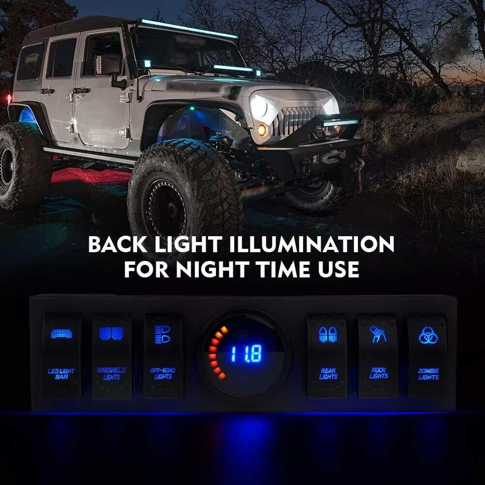 6-WAY Switch Control System for Jeep Wrangler 07-18 (100Amp max)
