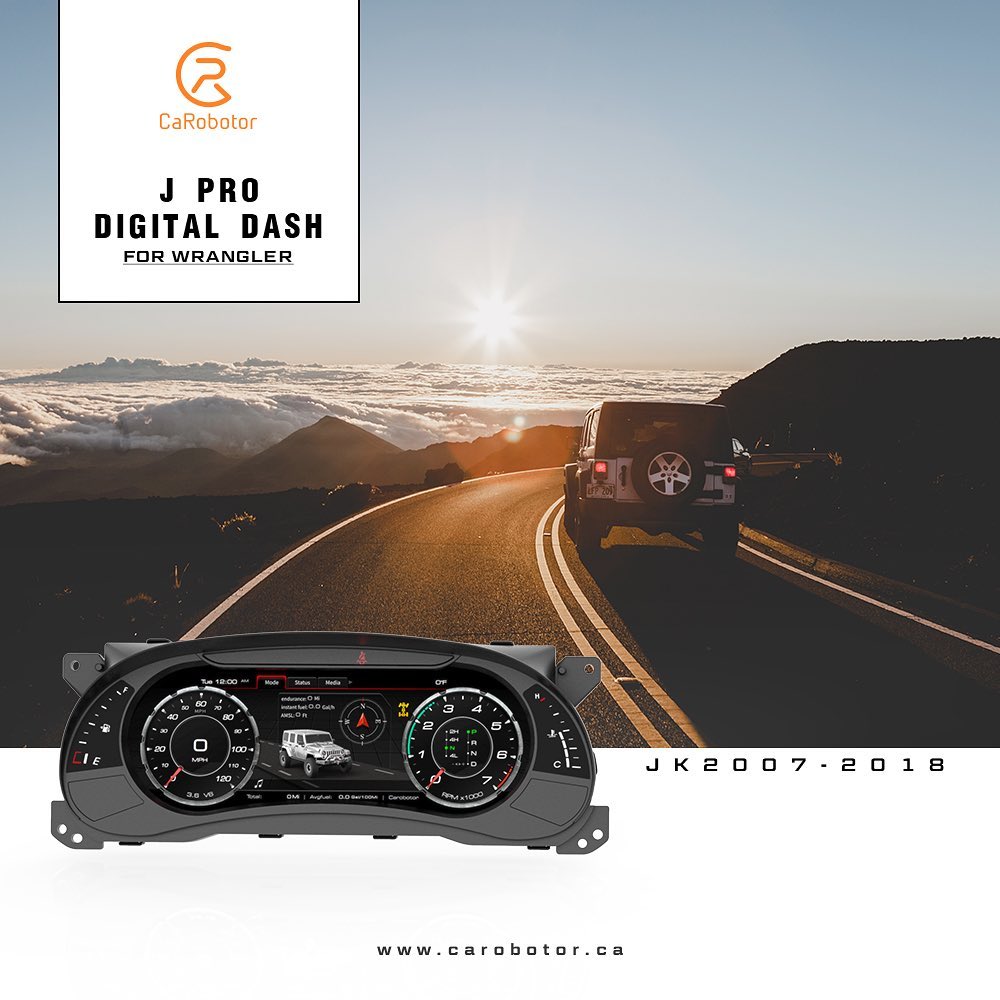 CAROBOTOR J Pro - Digital Dashboard for Jeep Wrangler JK JKU (2007-2020)