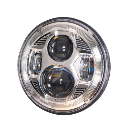 Headlights 'CHROME' Avenger LED for Wrangler JK JKU TJ (pair)