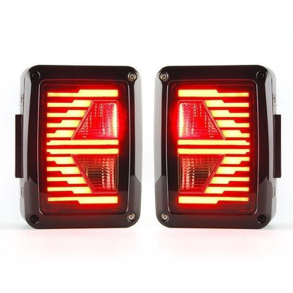 TAIL LIGHTS - WHITE ARROW LED replacement for Wrangler JK JKU (pair)