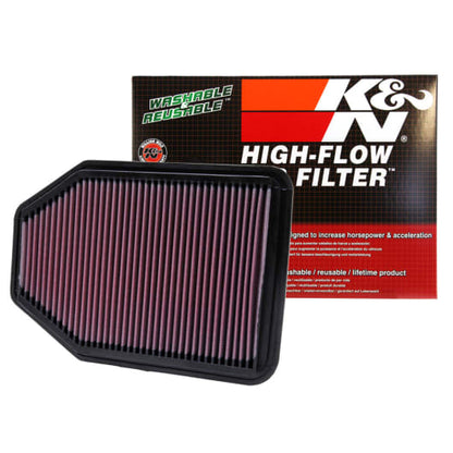 K&N REPLACEMENT AIR FILTER for JEEP Wrangler JK 2007-2018 Petrol 3.6L/3.8L (33-2364)