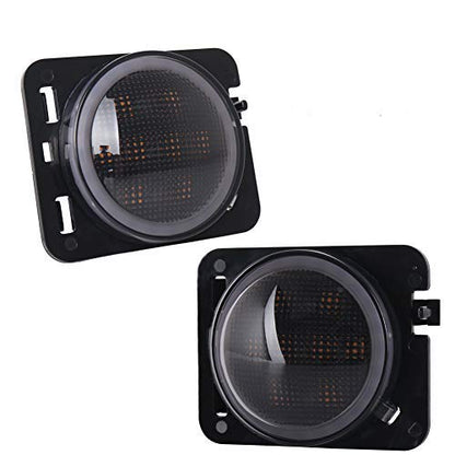 INDICATORS LED - Standard Fenders 'Flush Mount' with HALO DRL for Wrangler JK JKU (pair)