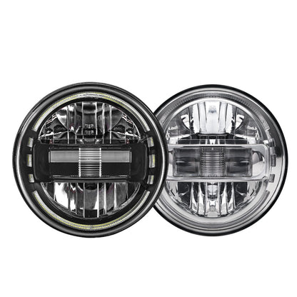 LED Headlights 'KONG' for Wrangler JL with DRL (pair with JL Adaptors) A+ 'Philips' LED