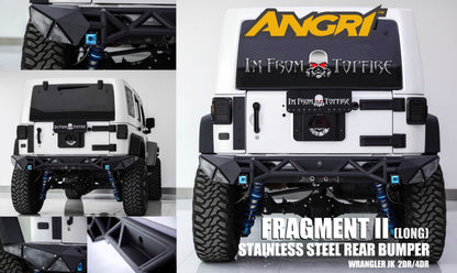 Topfire Fragment II Stainless Steel Rear Bumper (Long) for Wrangler JK JKU