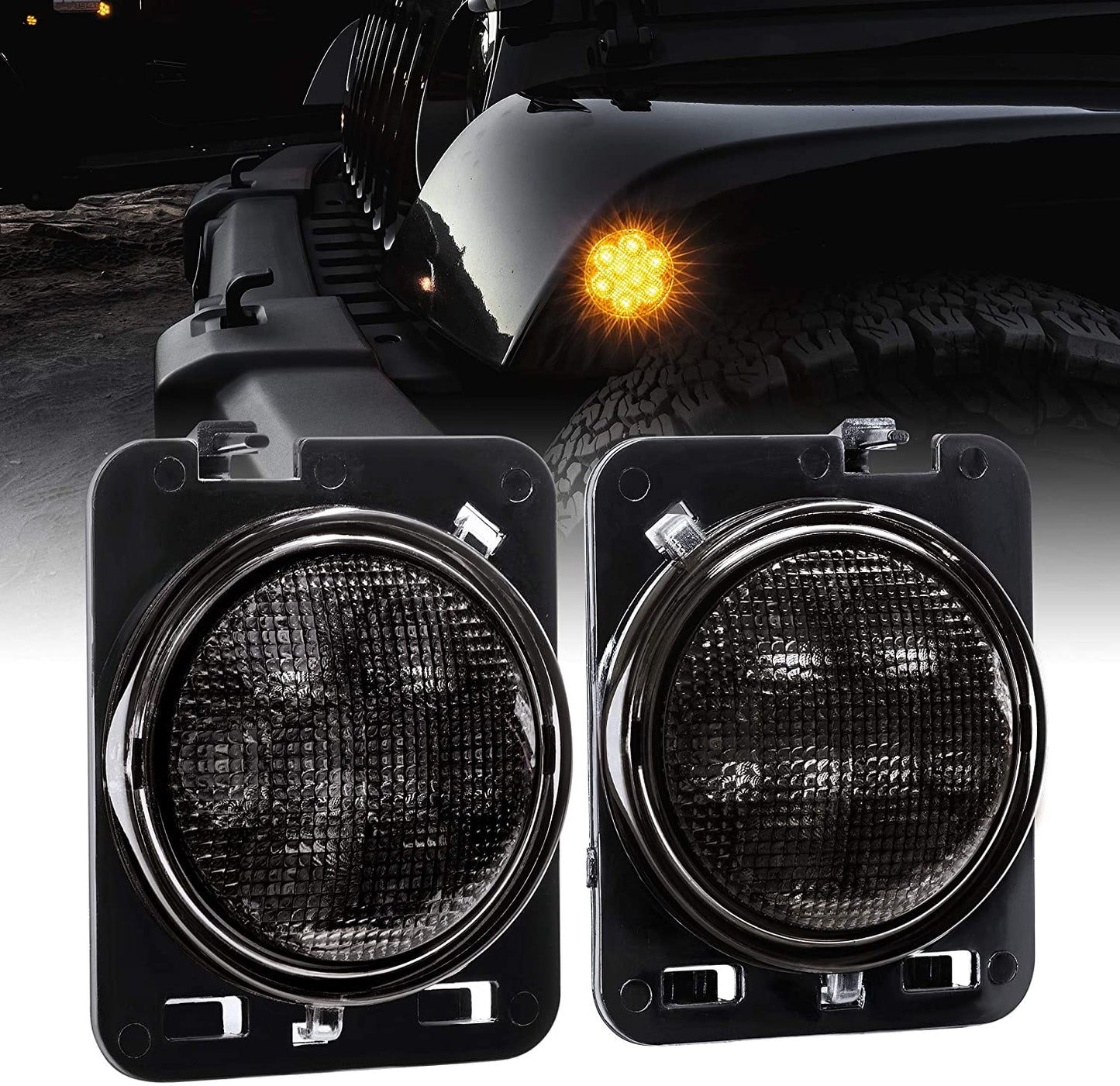INDICATORS LED - Standard Fenders 'Flush Mount' for Wrangler JK JKU (pair)