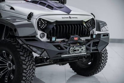 Topfire Fragment II Stainless Steel Front Bumper (Long) for Wrangler JK JKU