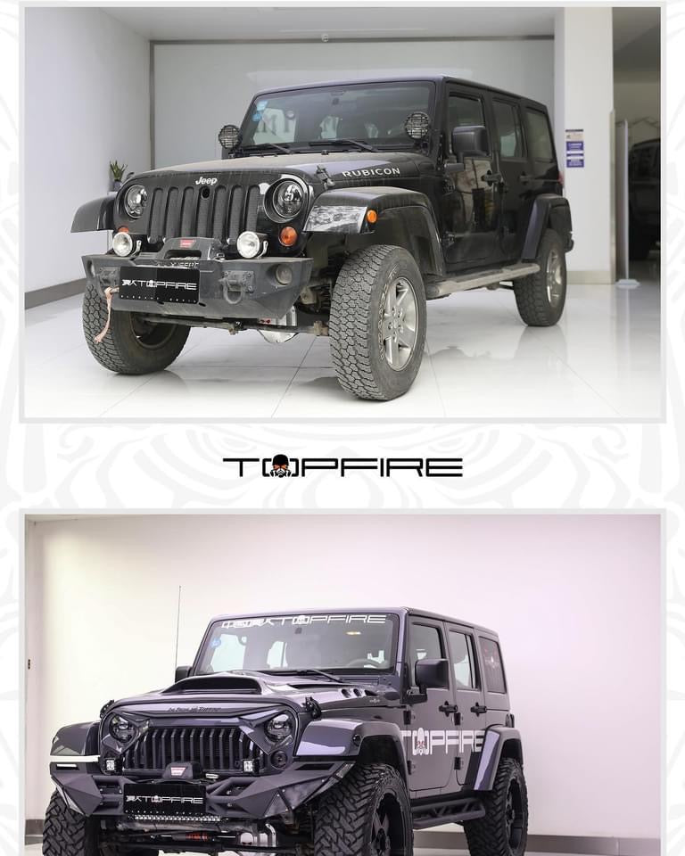 Topfire Fragment II Stainless Steel Front Bumper (Long) for Wrangler JK JKU