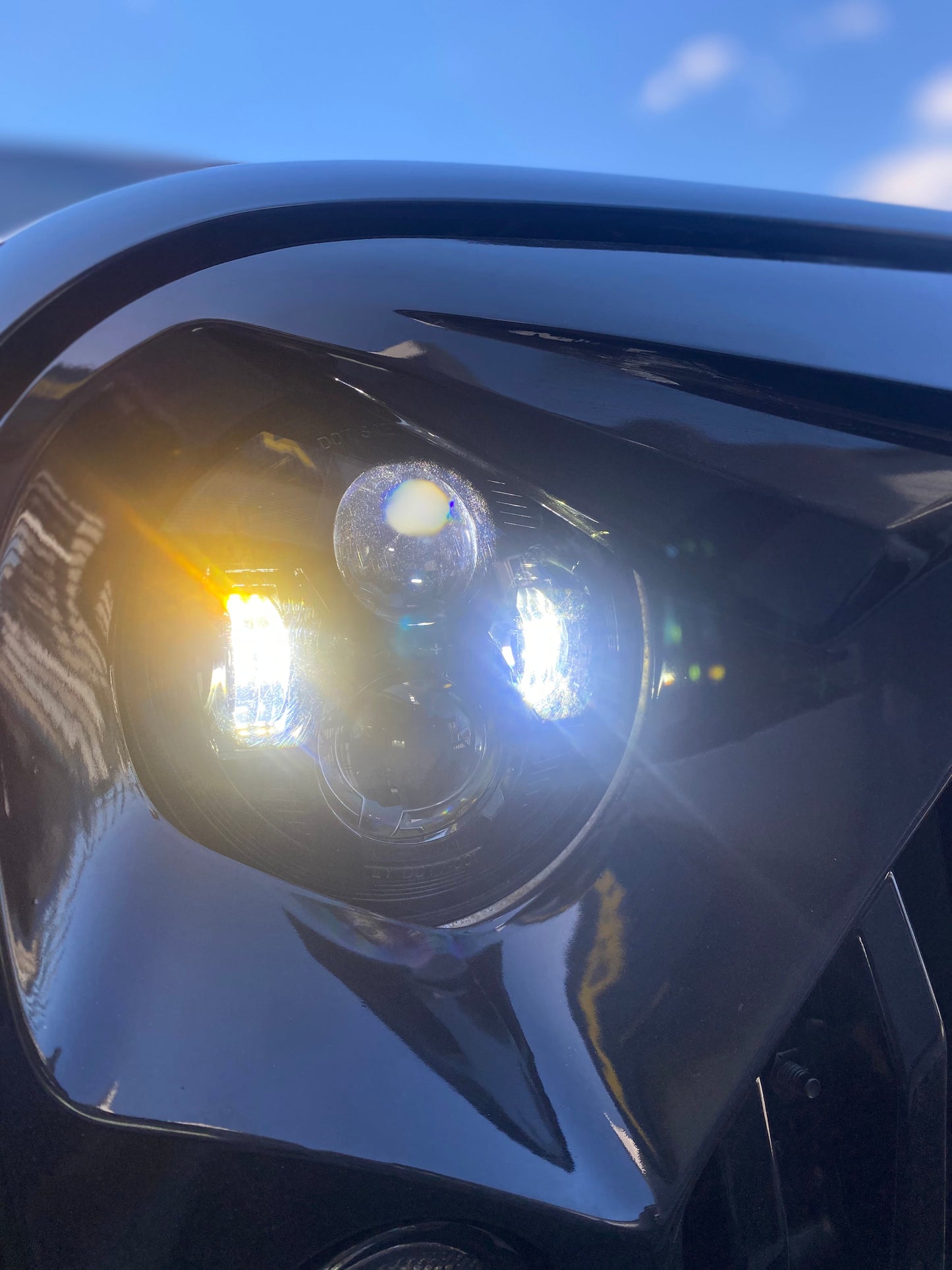 Headlights 'CHROME' Avenger LED for Wrangler JK JKU TJ (pair)
