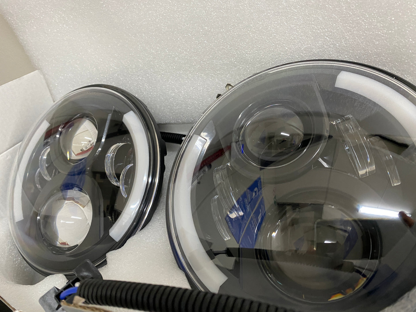 LED Headlights 'SideSlice' with DRL, Clone for Wrangler JK JKU TJ (pair)