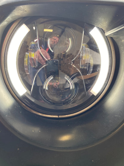 LED Headlights 'SideSlice' with DRL, Clone for Wrangler JK JKU TJ (pair)
