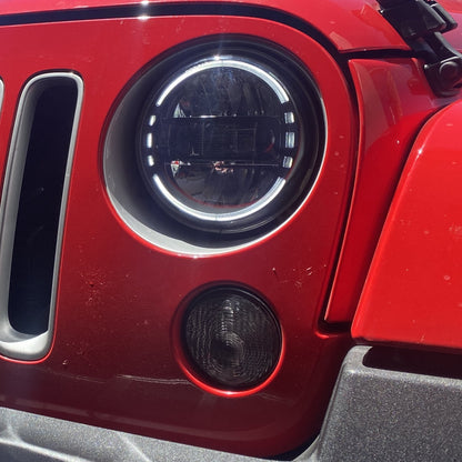 LED Headlights 'KONG' for Wrangler JL with DRL (pair with JL Adaptors) A+ 'Philips' LED