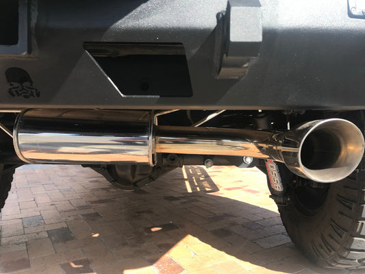 Free-Flow Stainless Steel Single Pipe Exhaust for Wrangler JK JKU (FULLY FITTED - CAPE TOWN ONLY)