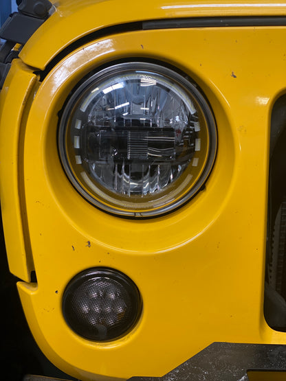 LED Headlights 'KONG JL-Style' with DRL for Wrangler JK JKU TJ (pair) A+ 'Philips' LED