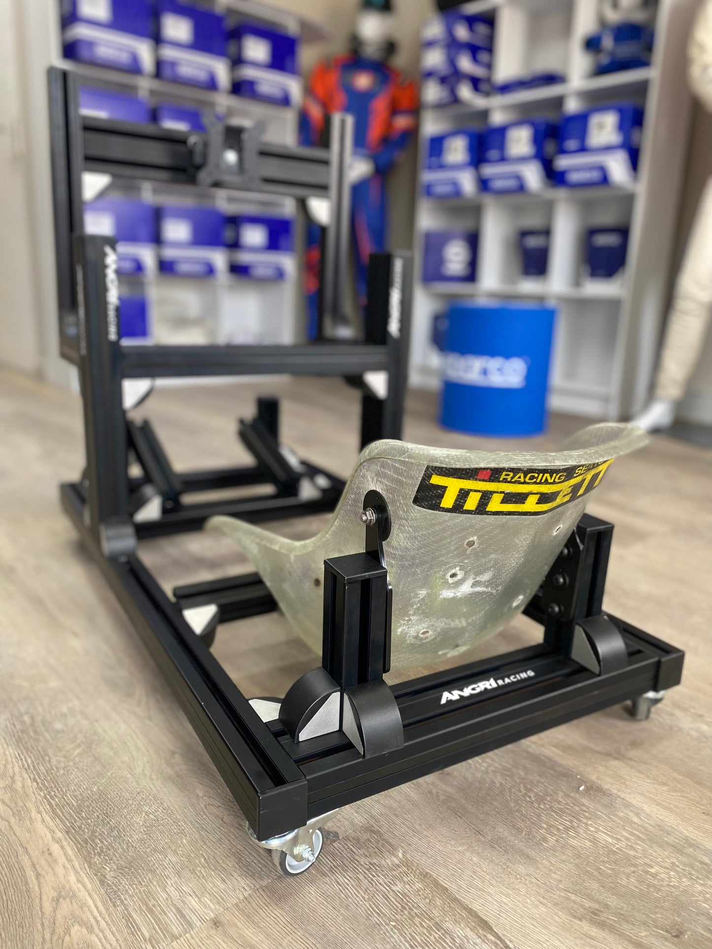 KARTPRO 'Black Series' KARTING SIM RIG (MINI Kart) with Integrated Screen Mount System