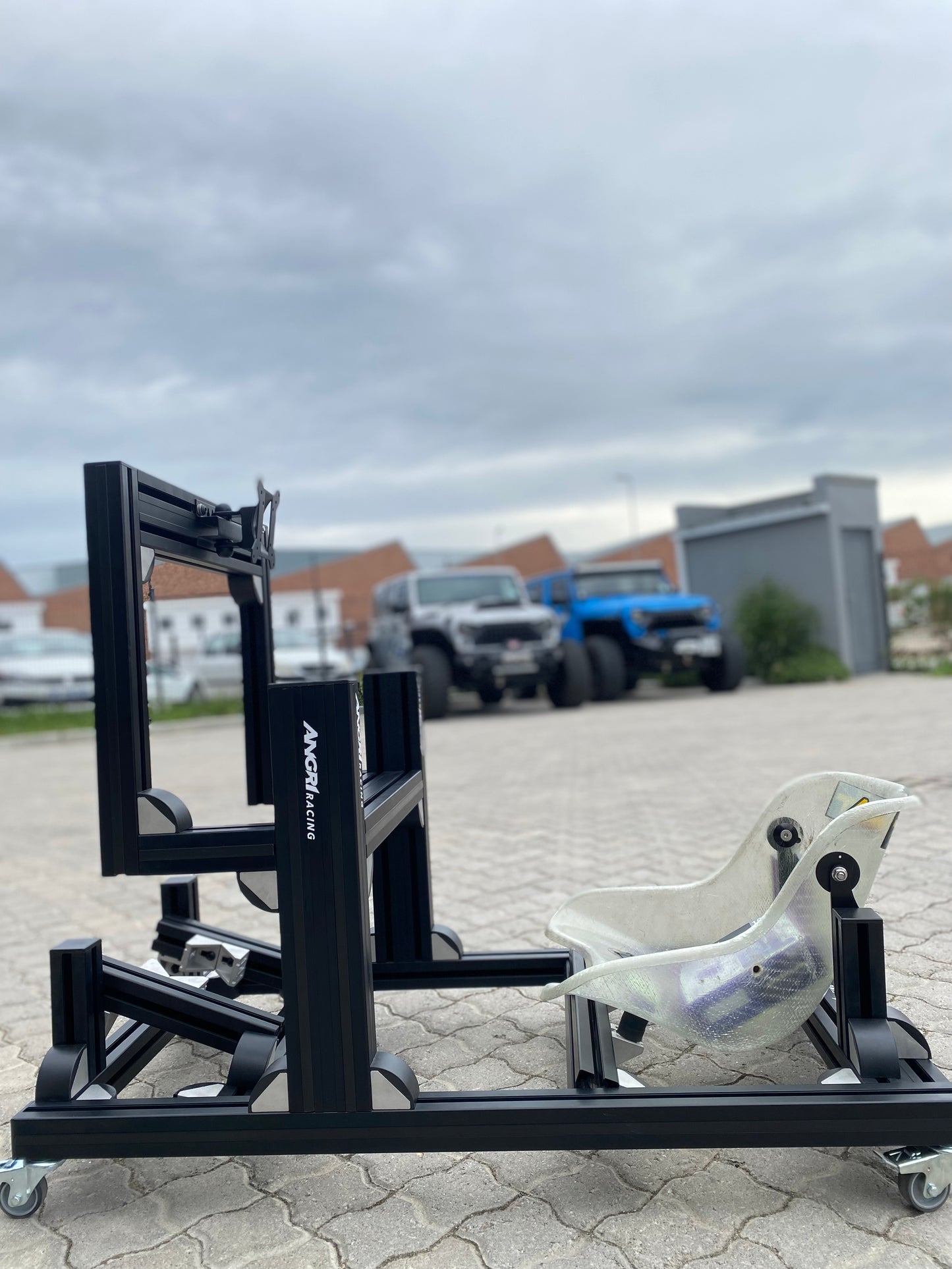 KARTPRO 'Black Series' KARTING SIM RIG (MINI Kart) with Integrated Screen Mount System
