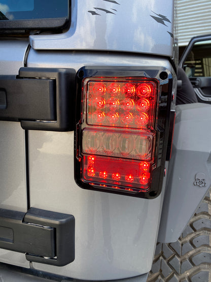TAIL LIGHTS - SPIDER EYES LED replacement for Wrangler JK JKU (pair)