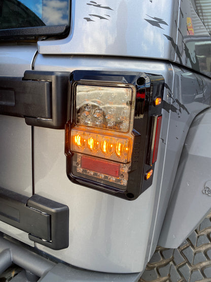 TAIL LIGHTS - SPIDER EYES LED replacement for Wrangler JK JKU (pair)