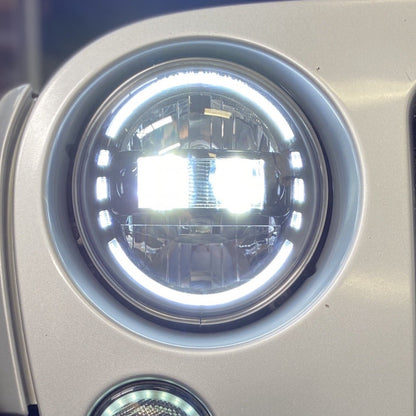 LED Headlights 'KONG' for Wrangler JL with DRL (pair with JL Adaptors) A+ 'Philips' LED