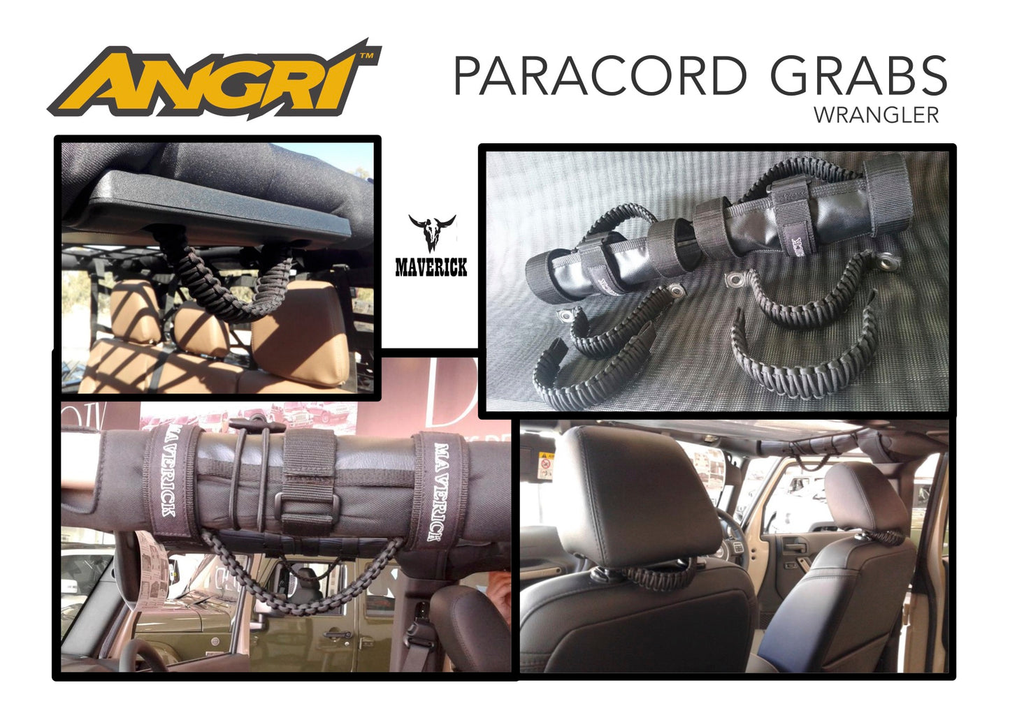 Paracord Grab Handles 6pc - by Maverick for Wrangler JK JKU