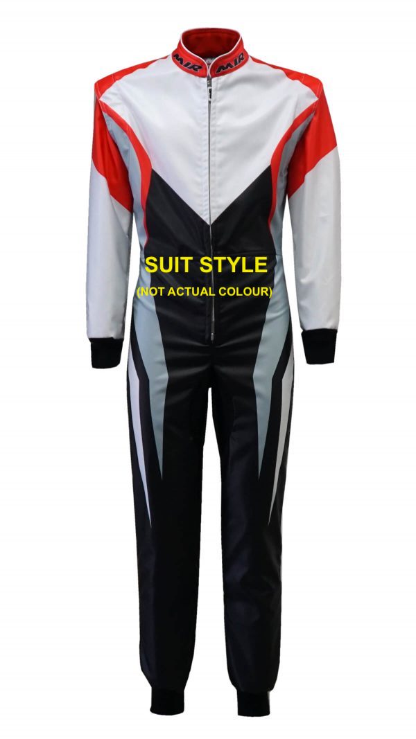 MIR 49-S Level 2 FIA Kart Suit (Grey/Black/Fluro Orange) - Size 34 (YOUTH)