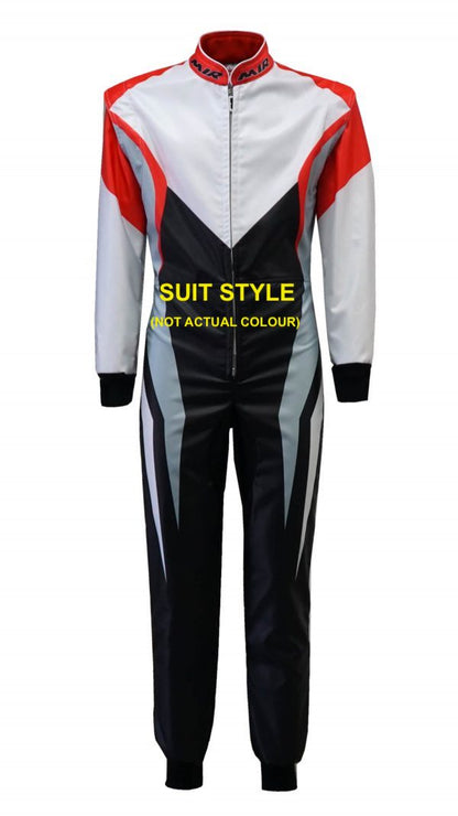 MIR 49-S Level 2 FIA Kart Suit (Grey/Black/Fluro Orange) - Size 34 (YOUTH)