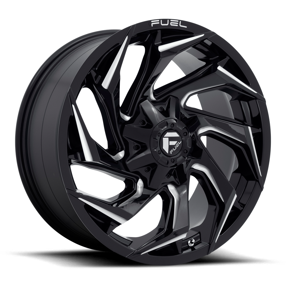 FUEL OFFROAD 'REACTION' 20" D753 - Gloss Black Mill 20" Rims -18 (set of 5 Jeep 5x127/114)