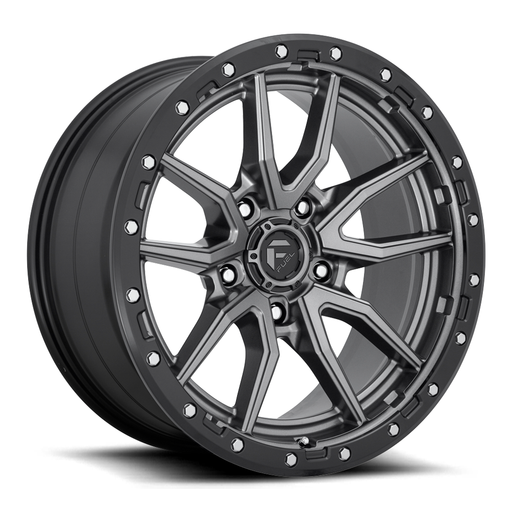 FUEL OFFROAD 'REBEL' 18" Rims D680 for Land Cruiser (Matt Anthracite with Black Ring) 9J +20 (set of 5 LC 5x150)