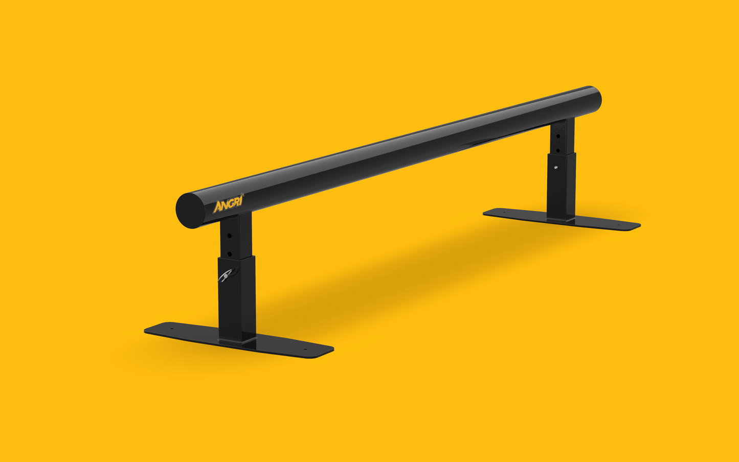 ANGRi Skate ROUND 3Bar Pro Skateboard Grind Rail System - 1.9m Adjustable