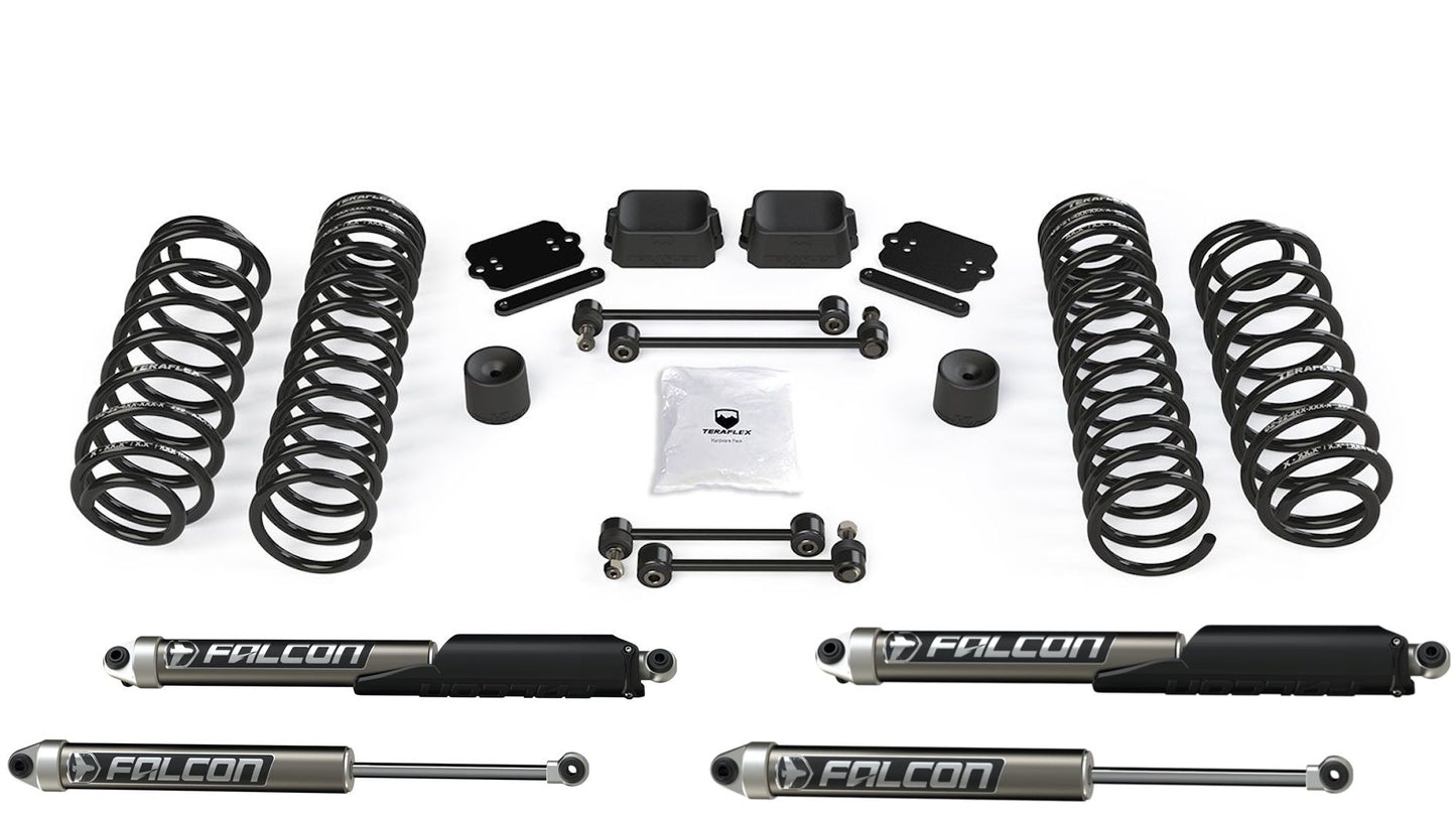 FULLY FITTED: Teraflex 2.5" Coil Lift System and Falcon SP2 2.1 Shocks for Wrangler JL 2DR / JLU 4DR (2019+)