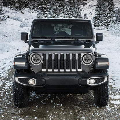 Headlights "9" RGB 'DIAMOND' for Wrangler JL / JLU with DRL (App Controlled) A+ LED