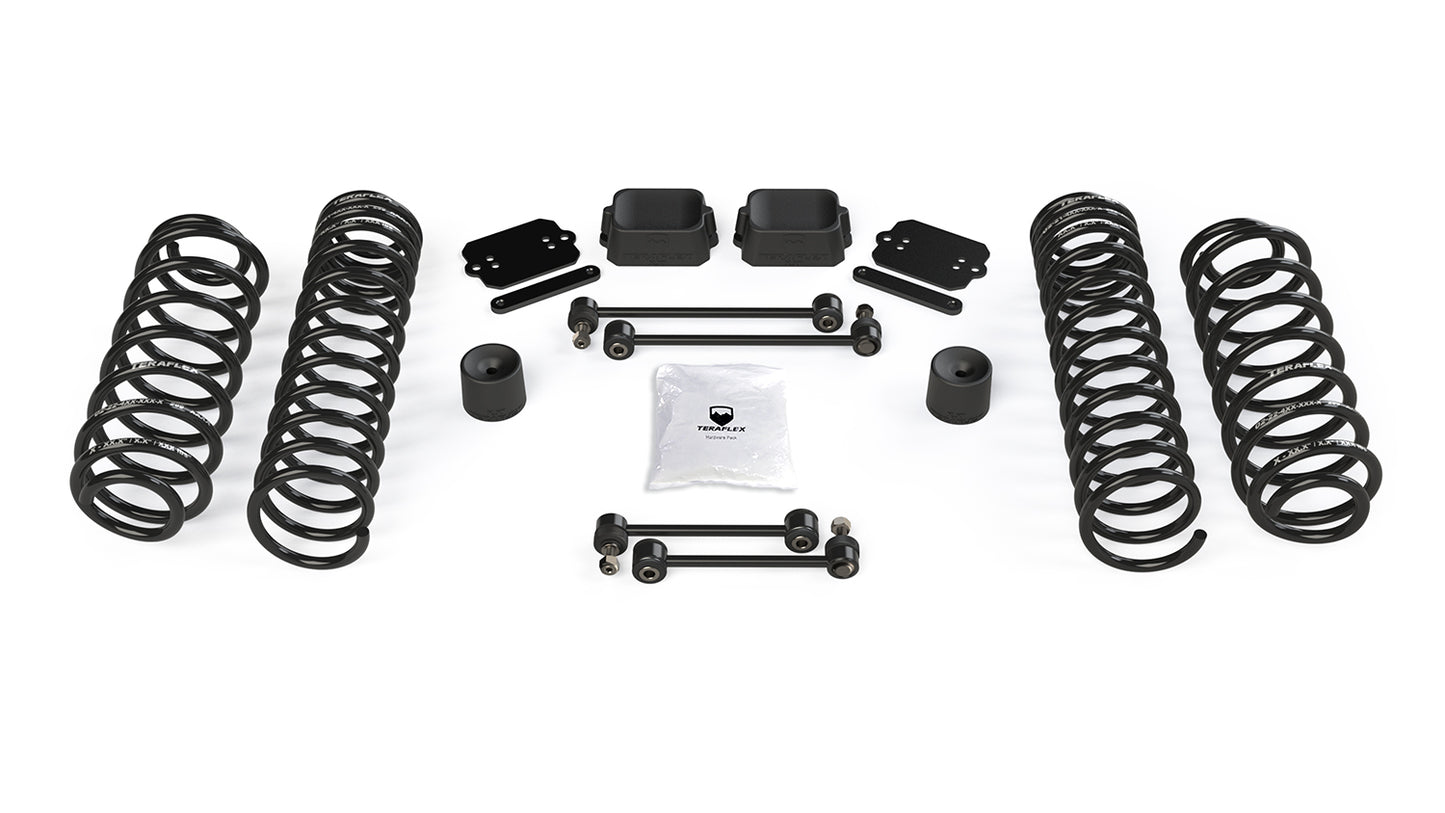 FULLY FITTED: Teraflex 2.5" Coil Lift System and 9550 Shocks for Wrangler JL 2DR / JLU 4DR (2019+)