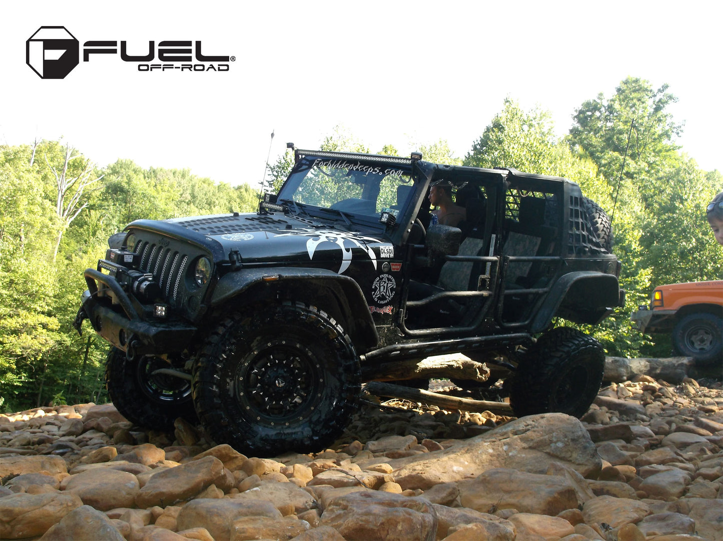 FUEL OFFROAD 'Krank' 17" D517 - Matte Black Milled 17" 9J Rims -12 (set of 5 Jeep 5x127 and 5x114)
