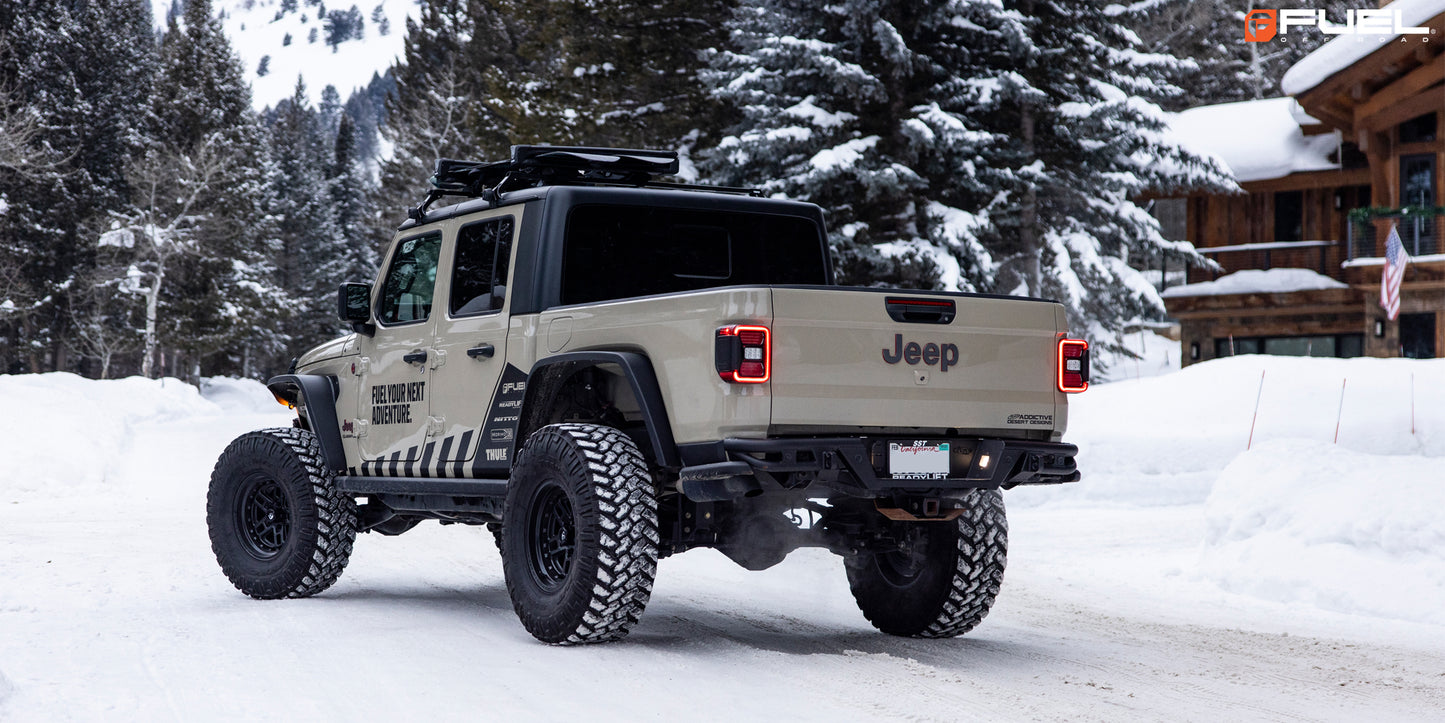 FUEL OFFROAD 'NITRO' 17" D667 - Satin Black 17" Rims 9J (set of 5 Jeep 5/127 -12) JK / JL