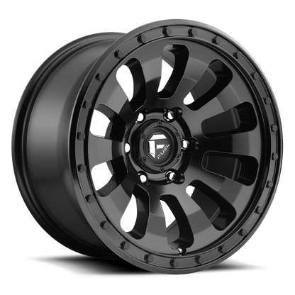 FUEL OFFROAD 'TACTIC' 17" D630- Satin Black 17/9 Rims (set of 5 Jeep 5x127 - 12) JK